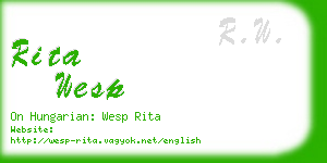 rita wesp business card